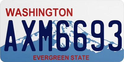 WA license plate AXM6693