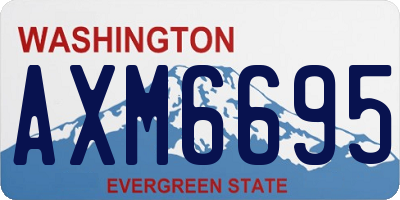 WA license plate AXM6695