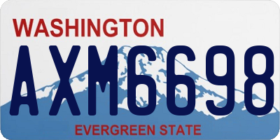 WA license plate AXM6698