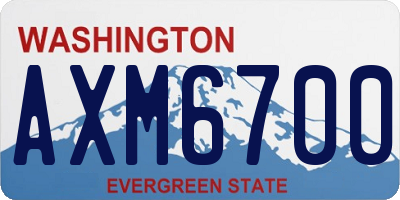 WA license plate AXM6700