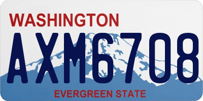 WA license plate AXM6708