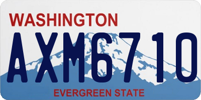WA license plate AXM6710