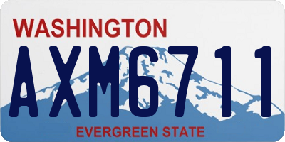 WA license plate AXM6711