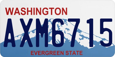 WA license plate AXM6715