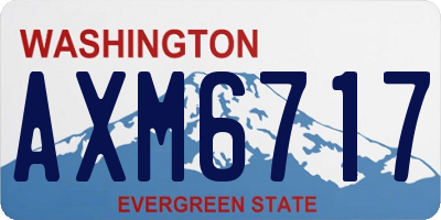 WA license plate AXM6717