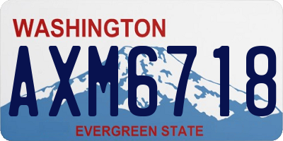 WA license plate AXM6718