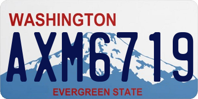 WA license plate AXM6719