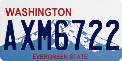 WA license plate AXM6722
