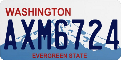 WA license plate AXM6724