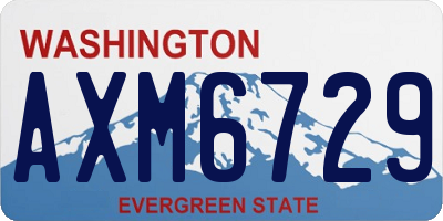 WA license plate AXM6729
