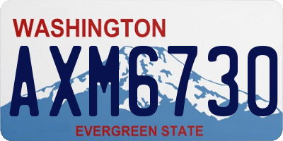 WA license plate AXM6730