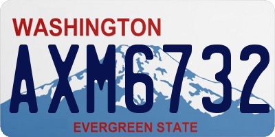 WA license plate AXM6732