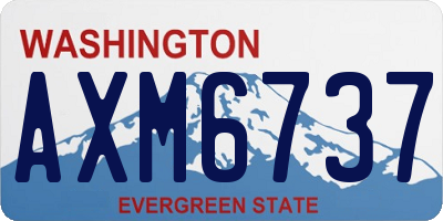 WA license plate AXM6737