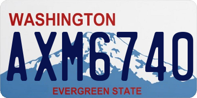 WA license plate AXM6740