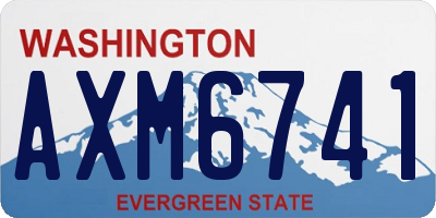 WA license plate AXM6741