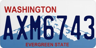 WA license plate AXM6743