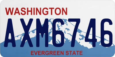 WA license plate AXM6746
