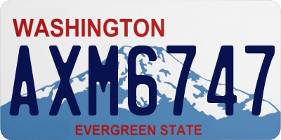 WA license plate AXM6747