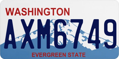 WA license plate AXM6749