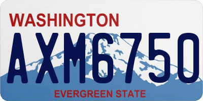 WA license plate AXM6750