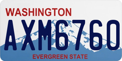 WA license plate AXM6760