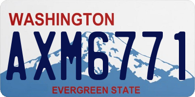 WA license plate AXM6771