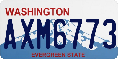 WA license plate AXM6773