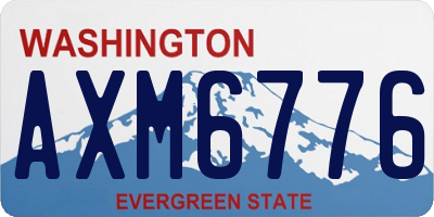 WA license plate AXM6776