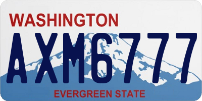 WA license plate AXM6777