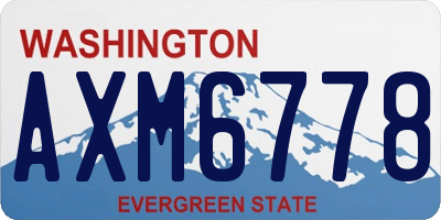 WA license plate AXM6778