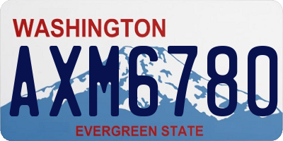 WA license plate AXM6780