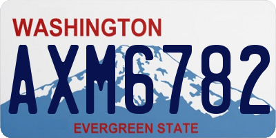 WA license plate AXM6782