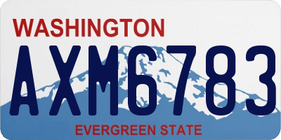 WA license plate AXM6783