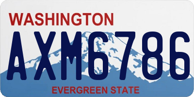 WA license plate AXM6786