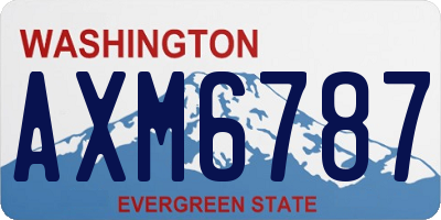 WA license plate AXM6787