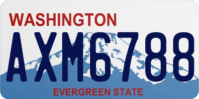 WA license plate AXM6788