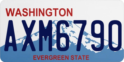 WA license plate AXM6790