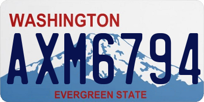 WA license plate AXM6794