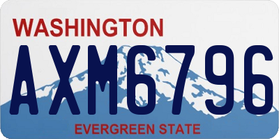 WA license plate AXM6796