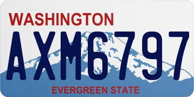 WA license plate AXM6797