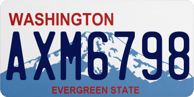 WA license plate AXM6798