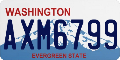 WA license plate AXM6799