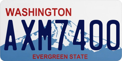 WA license plate AXM7400
