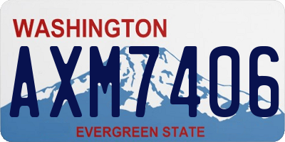 WA license plate AXM7406