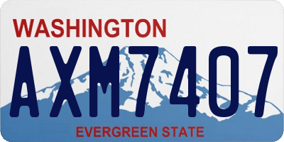WA license plate AXM7407
