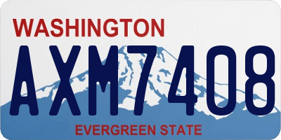 WA license plate AXM7408