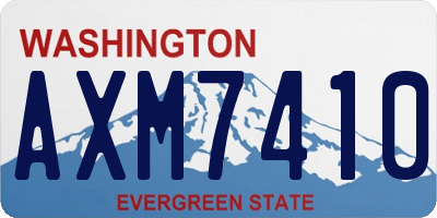 WA license plate AXM7410