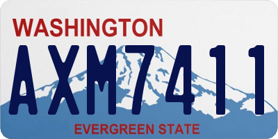WA license plate AXM7411
