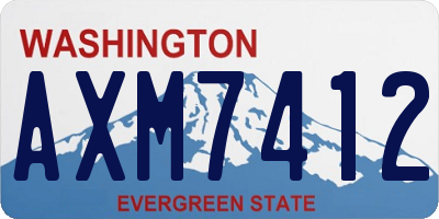 WA license plate AXM7412