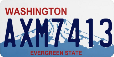 WA license plate AXM7413